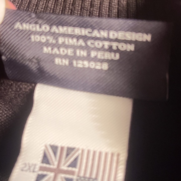 Psycho Bunny black long sleeve mock neck half zipper cotton ribbed sweater 2XL - Picture 4 of 5